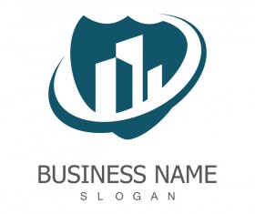 building shield logo vector