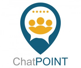 chat point business logo vector