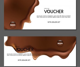 chocolate voucher template vector 01