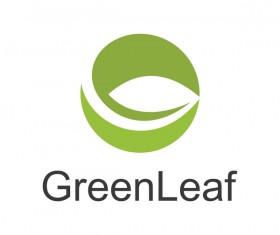 circle green leaf abstract logo vector