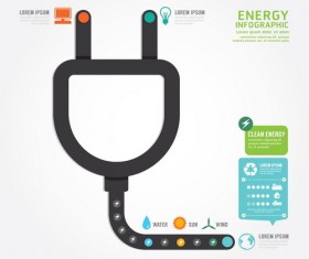 energy line business infographic vector