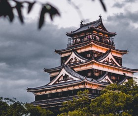 japanese ancient castle architecture Stock Photo