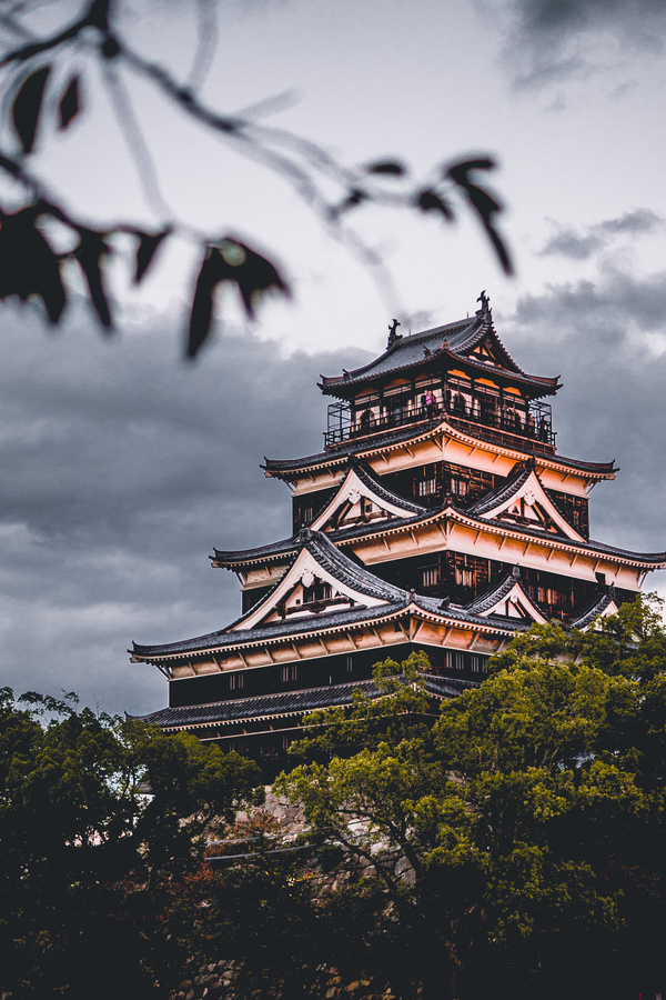 japanese ancient castle architecture Stock Photo