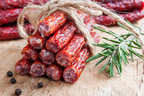 meat products sausages Stock Photo 02