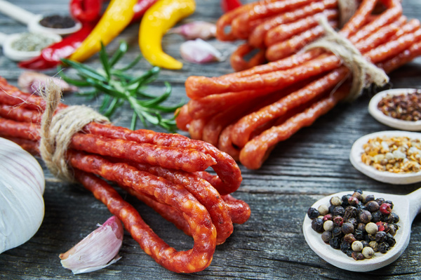 meat products sausages Stock Photo 03