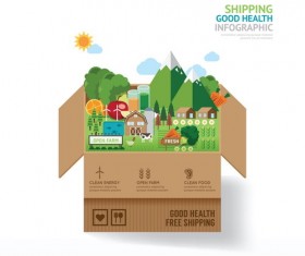 open health business infographic vector