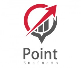 point business arow logo vector