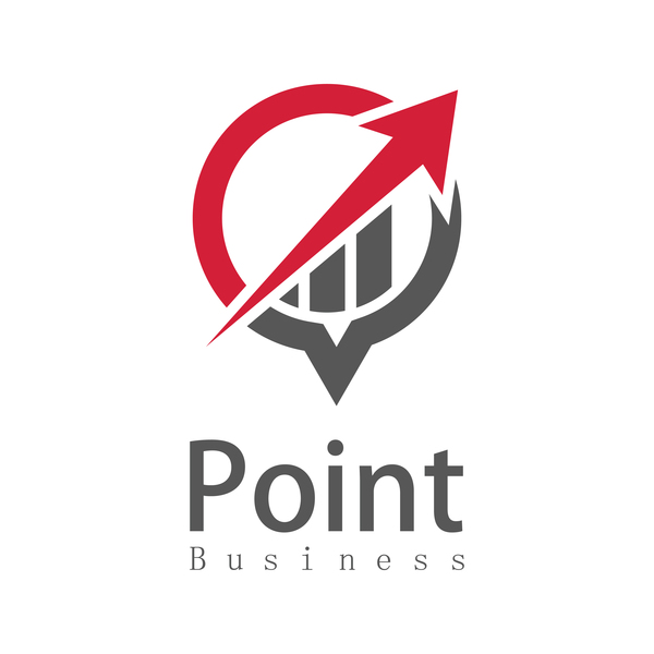 point business arow logo vector
