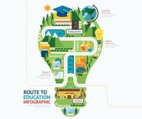 route business infographic vector 05