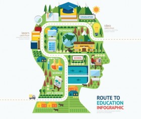 route business infographic vector 06