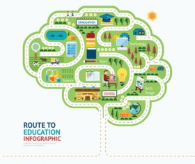 route business infographic vector 07