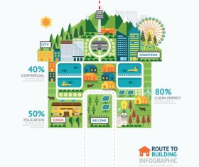 route business infographic vector 08