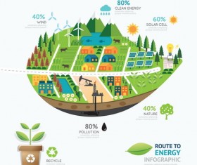 route business infographic vector 09