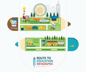 route business infographic vector 10