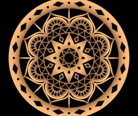 snowflake golden pattern vector