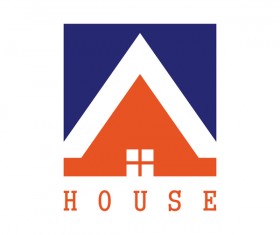 square house logo vector