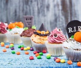 variety of styles Halloween cakes Stock Photo 06