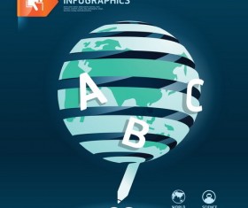 world educational information template design vector