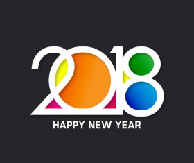 2018 new year dark blue background vector