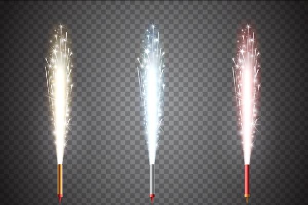3 Kind festival fireworks illustration vector