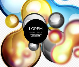 3d decoration glass bubble background illustration vector 03