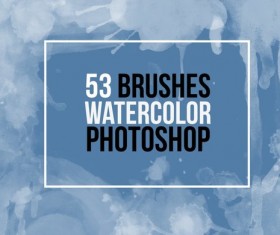 53 Watercolor Photoshop Brushes
