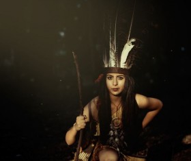 Aboriginal girl Stock Photo