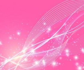 Abstract wavy lines with pink vector background