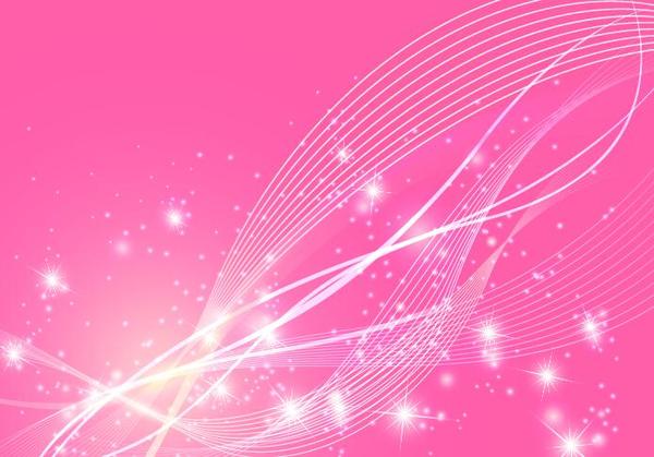 Abstract wavy lines with pink vector background