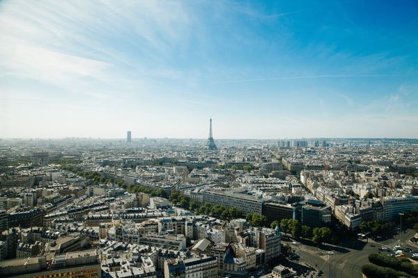 Aerial Paris City Stock Photo