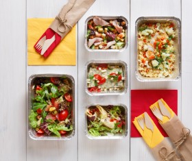 All kinds of takeaway food Stock Photo 01