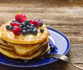 Assorted honey pancakes Stock Photo 01