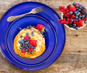 Assorted honey pancakes Stock Photo 02
