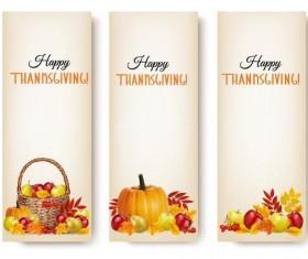 Autumn holiday banners vector set 01