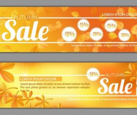 Autumn sale banner template vector