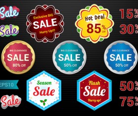 Badge sale design vector