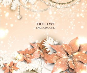 Beige holiday background christmas vector