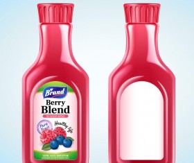 Berry blend juice package vector