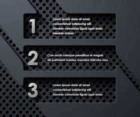 Black metal infographic template vectors 01