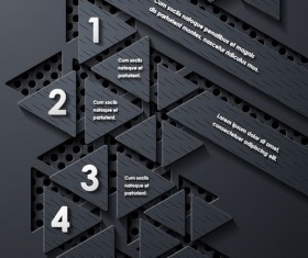 Black metal infographic template vectors 02