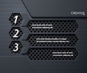 Black metal infographic template vectors 04