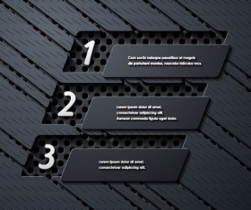 Black metal infographic template vectors 05