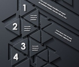 Black metal infographic template vectors 07