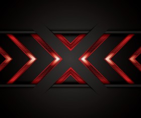 Black with red metal background vectors material 05