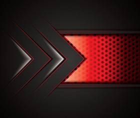 Black with red metal background vectors material 07
