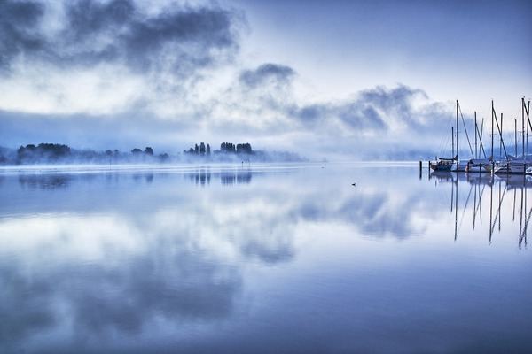 Blue Lake Constance Stock Photo
