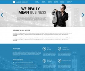Blue style Company Website PSD template