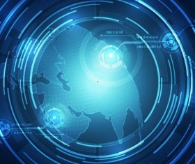 Blue tech background vectors 02