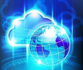 Blue tech background vectors 04