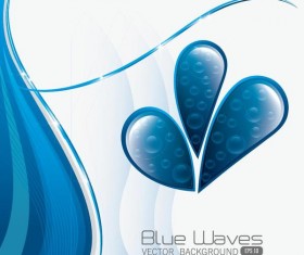 Blue wate with abstract background vector
